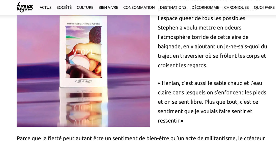 VIGYL Featured in FUGUES Magazine !